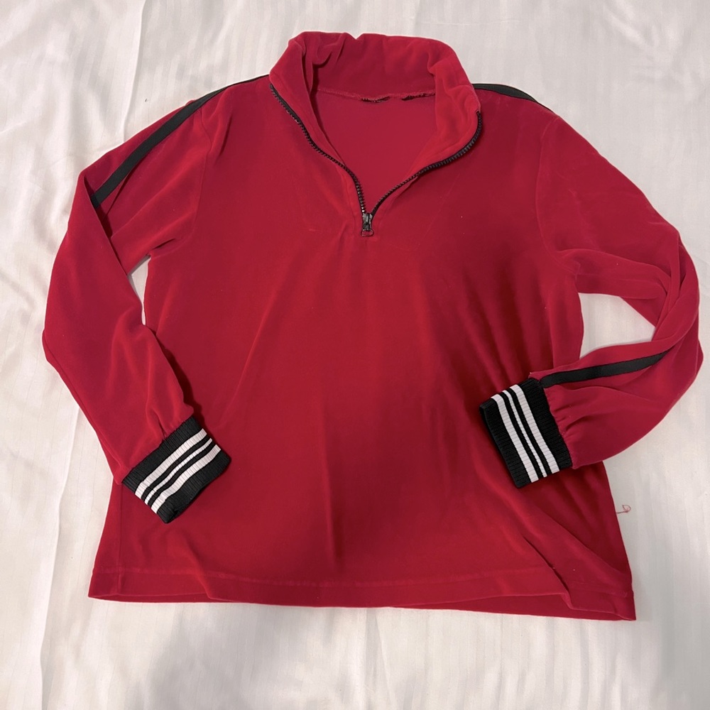 Vintage Retro 1970s Velor Tracksuit Top